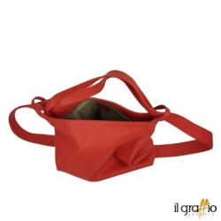 Borsa a spalla trasformabile in zaino.  Vera pelle. Made in Italy.