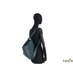 Borsa a spalla trasformabile in zaino.  Vera pelle. Made in Italy.