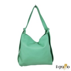 Convertible Bag-Backpack in genuine leather. Made in Italy