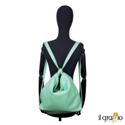 Convertible Bag-Backpack in genuine leather. Made in Italy