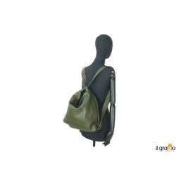 Convertible Bag-Backpack in genuine leather. Made in Italy