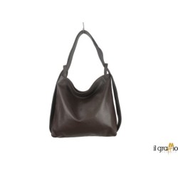 Borsa a spalla trasformabile in zaino.  Vera pelle. Made in Italy.