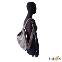 Convertible Bag-Backpack in genuine leather. Made in Italy