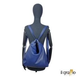 Convertible Bag-Backpack in genuine leather. Made in Italy