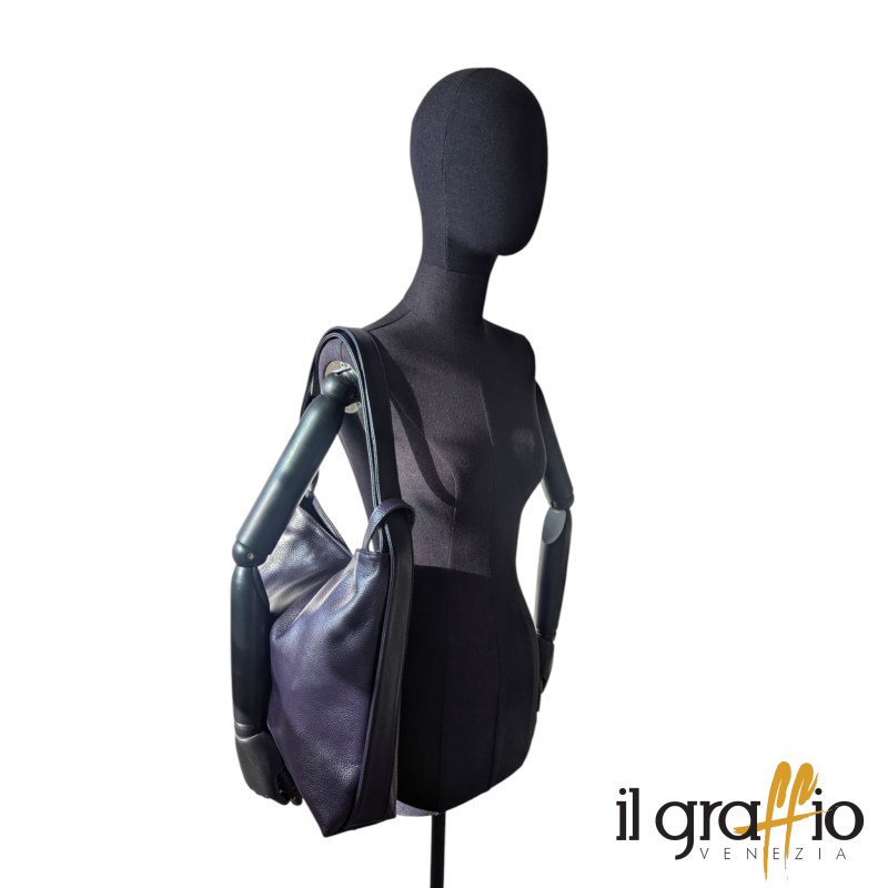 Convertible Bag-Backpack in genuine leather. Made in Italy