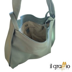 Borsa a spalla trasformabile in zaino.  Vera pelle. Made in Italy.