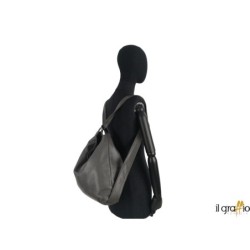 Convertible Bag-Backpack in genuine leather. Made in Italy