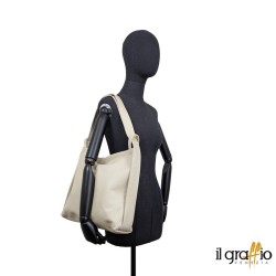 Convertible Bag-Backpack in genuine leather. Made in Italy