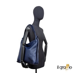 Convertible Bag-Backpack in genuine leather. Made in Italy