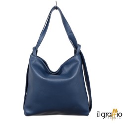 Convertible Bag-Backpack in genuine leather. Made in Italy