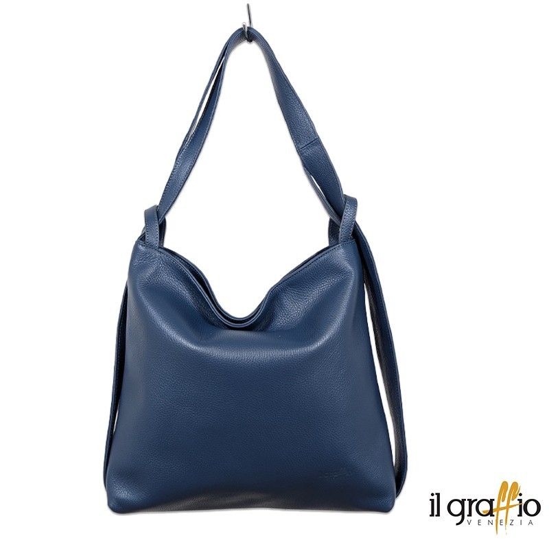 Convertible Bag-Backpack in genuine leather. Made in Italy Convertible Bag-Backpack in genuine leather. Made in Italy