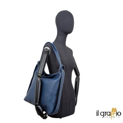 Convertible Bag-Backpack in genuine leather. Made in Italy