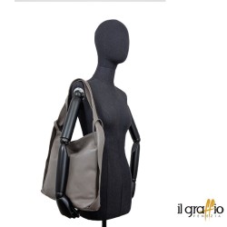 Convertible Bag-Backpack in genuine leather. Made in Italy
