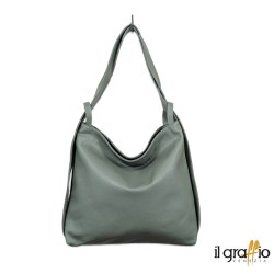 Convertible Bag-Backpack in genuine leather. Made in Italy