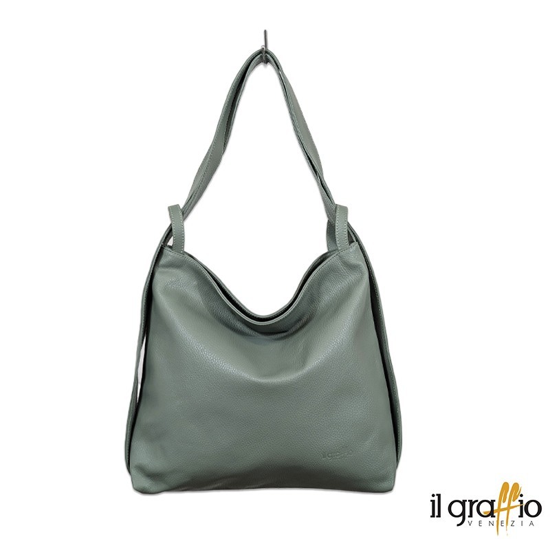 Convertible Bag-Backpack in genuine leather. Made in Italy Convertible Bag-Backpack in genuine leather. Made in Italy