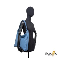 Convertible Bag-Backpack in genuine leather. Made in Italy