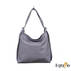 Convertible Bag-Backpack in genuine leather. Made in Italy