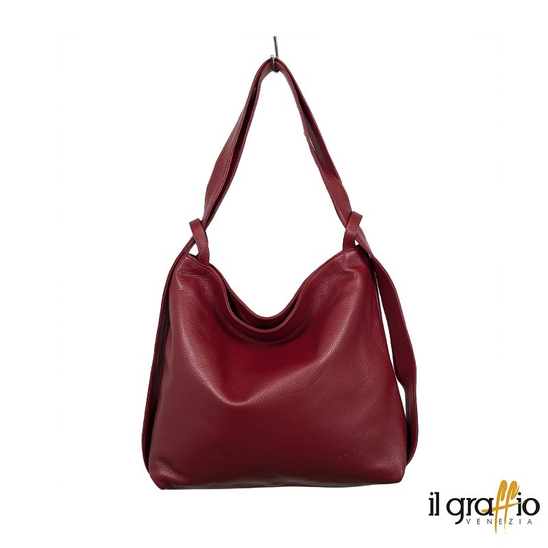 Convertible Bag-Backpack in genuine leather. Made in Italy Convertible Bag-Backpack in genuine leather. Made in Italy