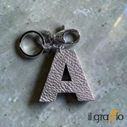 Leather Keychain Letter A