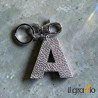 Leather Keychain Letter A