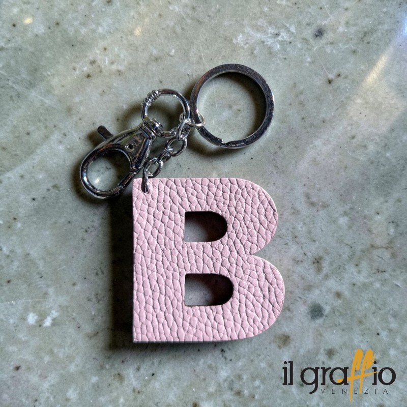 Leather Keychain Letter B - Il Graffio Venezia