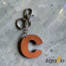 Portachiavi Lettera C in Pelle - Il Graffio Venezia