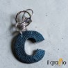 Leather Keychain Letter C - Il Graffio Venezia