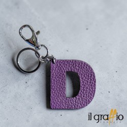 Leather Keychain Letter D - Il Graffio Venezia