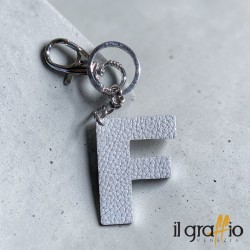 Leather Keychain Letter F  - Il Graffio Venezia