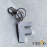 Leather Keychain Letter F  - Il Graffio Venezia