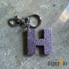 Leather Keychain Letter H - Il Graffio Venezia