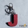 Leather Keychain Letter J - Il Graffio Venezia