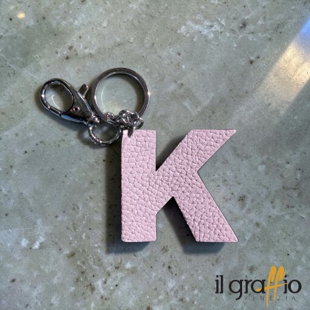 Leather Keychain Letter K  - Il Graffio Venezia