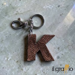 Leather Keychain Letter K  - Il Graffio Venezia