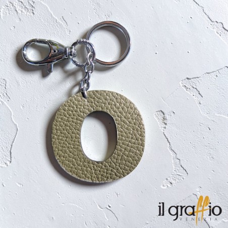 Leather Keychain Letter O  - Il Graffio Venezia