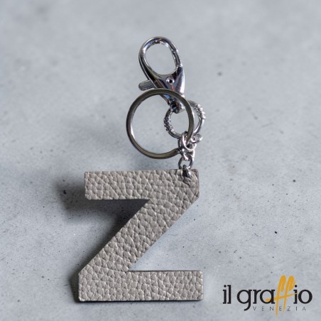Leather Keychain Letter  Z- Il Graffio Venezia