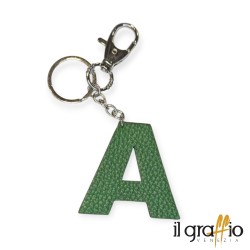 Portachiavi Lettera A in Pelle